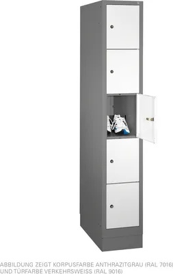Produktbild von Fächerschrank Schließfachschrank Spind Spindschrank Wertfachschrank, 5 Fächer