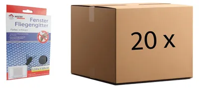 Produktbild von 20x Schwarz Insektenschutz Fliegengitter Fenstergitter Fliegenschutz 130 x 150cm