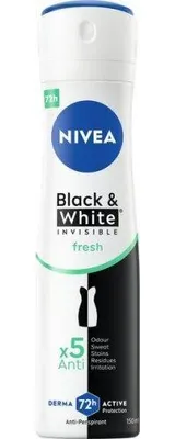 Produktbild von NIVEA Invisible Deodorant Spray For Black & White Fresh 150ml