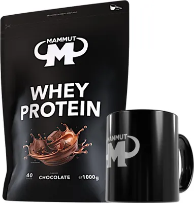 Produktbild von Mammut Nutrition - Whey Protein 1000 g Beutel - 40 Portionen Eiweiß + GRATIS Keramik Tasse, Geschmack: Chocolate