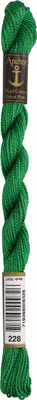 Produktbild von Anchor Perlgarn Stärke 5 4585000-00228 grün Stickgarn, 100 % Baumwolle, 5g Strängchen