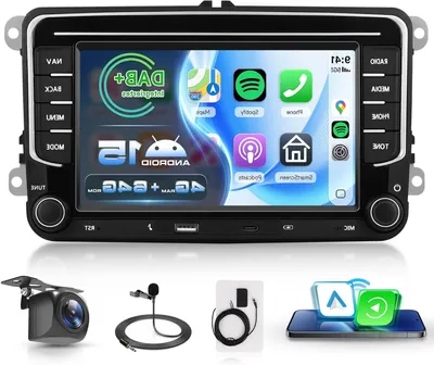 Immagine prodotto di Autoradio Android 15 - Sistema di infotainment - Lettore multimediale - Radio touchscreen - Sistema audio per auto