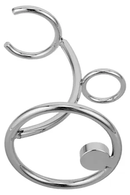 Produktbild von Metallischer Halter für Rasierer und Rasierpinsel als platzsparender Organizer