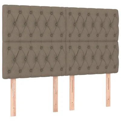 Image de vidaXL Têtes de lit 4 pcs. Taupe 72x7x78/88 cm Tissu