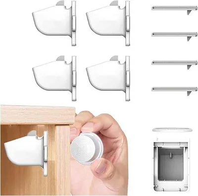 Obrázek produktu pro Magnetický bezpečnostní zámek pro děti, bílý