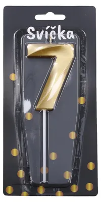 Produktbild von Partykerze Gold Zahl 7
