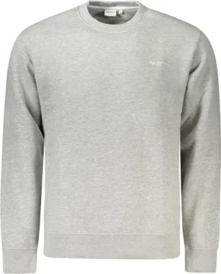 Produktbild von Graues Herren Sweatshirt ohne Reißverschluss aus Baumwolle