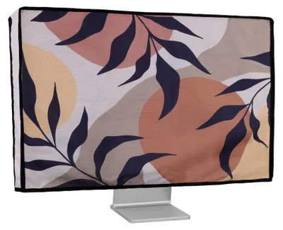 Produktbild von kwmobile Leinen Hülle kompatibel mit 27-28" Monitor - Schutzhülle Staubschutz Abdeckhaube für PC Bildschirm - Computer Screen Cover Staubhaube Haube -