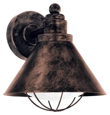 Produktbild von EGLO Außen-Wandlampe Barrosela, 1 flammige Außenleuchte, Wandleuchte aus Stahl verzinkt, Farbe: Kupferfarben-antik, Fassung: E27, IP44