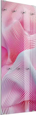 Produktbild von DEQORI Kleiderhaken aus Glas 50x125 cm 'Farbklang in Bewegung' Wand Garderobe Haken