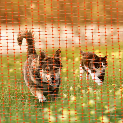 Produktbild von YZNAHRE Absperrzaun Kunststoff 1x50 m Schutznetz Schafzaun Hundezaun Geflügelzaun Hühnerzau Weidezaun Warnnetz Auffangnetz für Hunde Geflügel, Orange