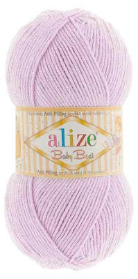 100g Strickgarn ALIZE Baby Best 27 hellflieder uni Babywolle