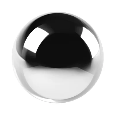 Produktbild von Keramik moderne Kugel dekorative Tischdekoration D 19 cm Größen Silber glänzende Kugel