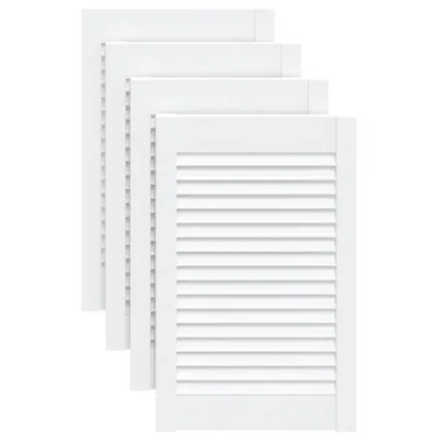 Produktbild von vidaXL Schranktüren Lamellen-Design 4 Stk Weiß 61,5x39,4 cm Massivholz