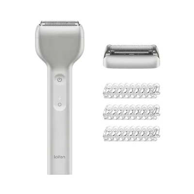 Immagine prodotto di Rasoio elettrico da uomo Laifen T1 Pro, impermeabile IPX7, motore turbo, rasatura di precisione, ricarica rapida USB-C, display LED, rasatura a secco e bagnata, grigio, versione da viaggio