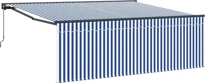 Obrázok produktu pre Zatemniteľná markíza Modrá a biela 400 × 300 cm