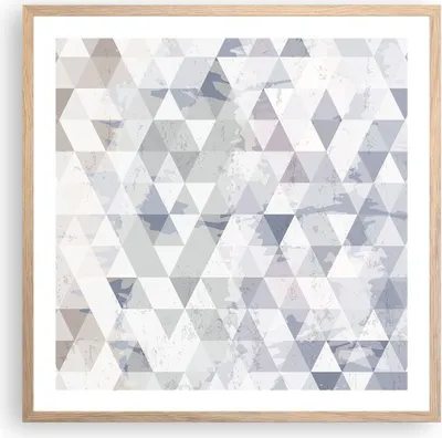 Produktbild von Gerahmtes Poster - Rahmen in heller Eiche - Abstraktion modern - 60x60 cm - Wand Bild - Wanddeko - Wandbilder - Wandposter - Bilderrahmen - Bilder - Kunstdruck - Wandbild - P2NAC60x60-4075
