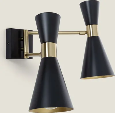 Produktbild von Wandleuchte Ausrichtbar Metall 2 Strahler Jigger  Schwarz