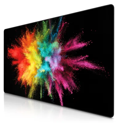 Produktbild von Titanwolf Gaming Mauspad XXXL, Speed Mousepad 1200 x 600 x 3 mm, große Schreibtischauflage, rutschfest, abwaschbar, Geschwindigkeit & Präzision, Color Explosion