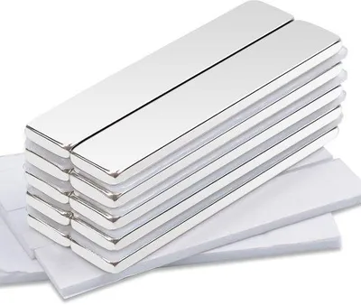 Produktbild von Stärkste Selbstklebende Magneten 50x10x3MM Neodym, 10 Stück.