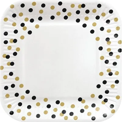 Immagine prodotto di Piatto monouso PAW Confetti, 23 cm, 8 pezzi