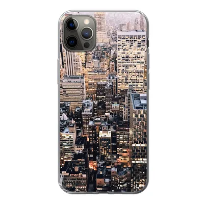 Produktbild von MuchoWow® Handyhülle Schutzhülle Hülle für iPhone 12 Pro Max New York - NYC - Amerika Silikon Softcase Handy Hülle - Hartschale