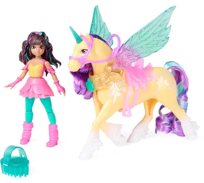 Image de Unicorn Academy : Poupée Ava en licorne, modèle "Leaf" avec ailes, figurine