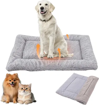 Produktbild von Katzenhöhle Hundekissen, Haustiermatte, waschbares und weiches Stressabbaukissen, geeignet für Katzen und Hunde, Grau, L, 70 x 93 cm