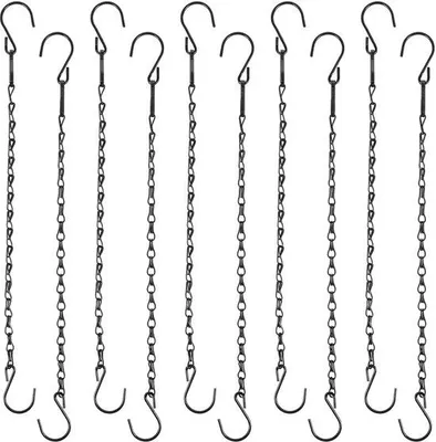 Produktbild von Metallische Hangende Blumenkorb-Hängekette, 36 cm, für Blumenkorb-Hängekette, schwarz
