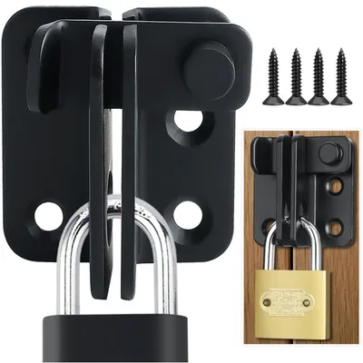 Immagine prodotto di Serratura per porta in acciaio inossidabile, nera, 45 x 40 mm