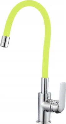 Image de Robinet De Cuisine Avec Bec Flexible Emma Flex, Pourtout En Forme De Citron, Bec Jaune