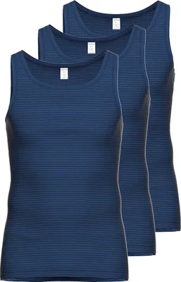 Produktbild von Ammann 3er Pack Jeans Feinripp Unterhemd / Tanktop Im sportlich-klassischem Schnitt, Aus strapazierfähiger Baumwolle, Moderner Look