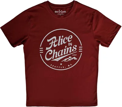 Image de Alice In Chains - T-shirt homme/femme unie RO9165 (XL) (Rouge)