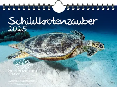 Produktbild von Schildkrötenzauber DIN A5 Wandkalender für 2025 Schildkröten - Seelenzauber
