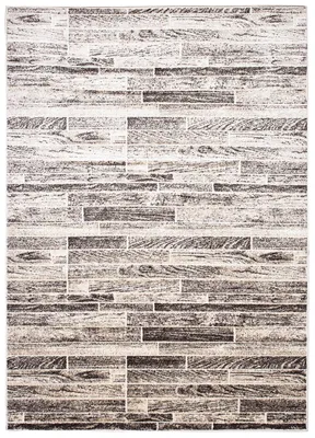 Image de Tapis Salon Chambre Design Abstrait Beige Marron Chiné Tapis à poils courts 160 x 220 cm