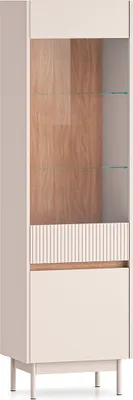 Produktbild von Vitrine Connie mit 2 Türen, Kaschmir und Holzoptik, 192.8cm