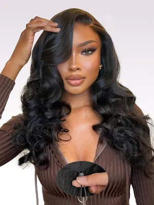 Productafbeelding van Gelaagde Pruik van Echt Menselijk Haar met Losse Body Wave
