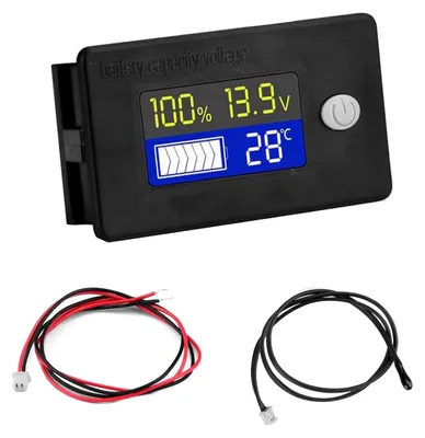 Batteriekapazitätsmonitor mit Alarm, -19~80°C, 12–72 V