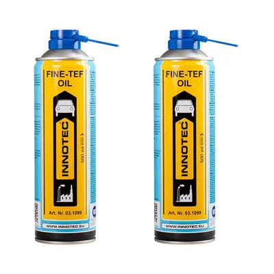 Immagine prodotto di 2 pezzi INNOTEC Fine-TEF Oil 500 ml olio lubrificante – olio sottile contenente PTFE, film lubrificante semisecco, idrorepellente, riduce l'attrito
