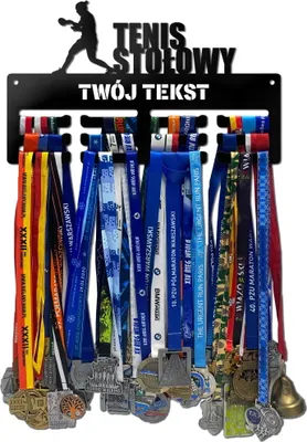 Zdjęcie produktu dla Wieszak na medale TENIS STOŁOWY twoje imię dowolny tekst 308.3