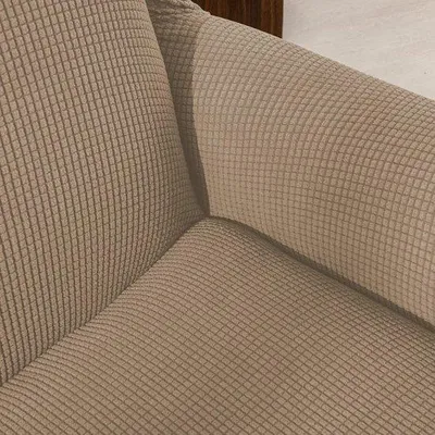 Produktbild von Dehnbarer Sofabezug, Sofabezüge, Jacquard-Sofabezüge für Sofa, Sessel, 1-Sitzer (Sandfarben, 85-115 cm)