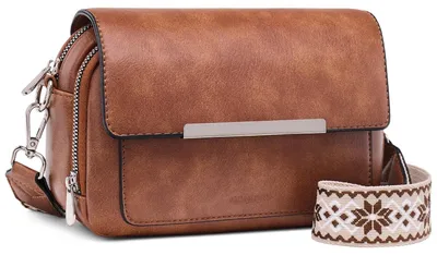Immagine prodotto di Omgoods - Borsa a tracolla da donna con 2 ampi scomparti in ecopelle