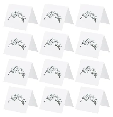 100er-Set Tischkarten, weiß, 4,5x5 cm, für Hochzeit & Party