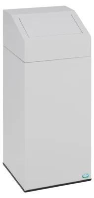 Produktbild von Selbstlöschender Wertstoffsammler "Restmüll" | 82 Liter, HxBxT 89x38x38cm | Verzinkter Stahl | Grau