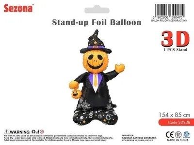 Image de Ballon d'Halloween « Citrouille » 154 x 85 cm - Sezona