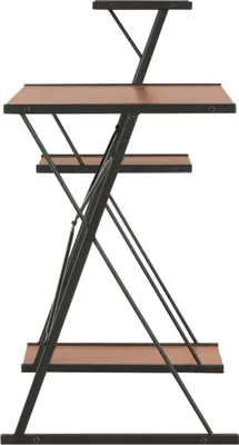 Produktbild von "2026 Aktion"Schreibtisch/Büro-Möbel - CLORIS - Computertisch moderner - mit Regal Schwarz und Braun 116×50×93 cm - DEMöbel8757523