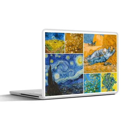 Produktbild von MuchoWow® Laptop Aufkleber Sticker Cover Van Gogh - Collage - Alte Meister 40x30 cm - Laptop Dekoration - Selbstklebend