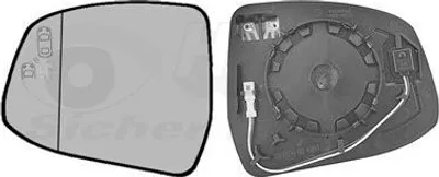Produktbild von VAN WEZEL Spiegelglas Außenspiegel Links für FORD FOCUS III Turnier Asphärisch Beheizbar 1945835