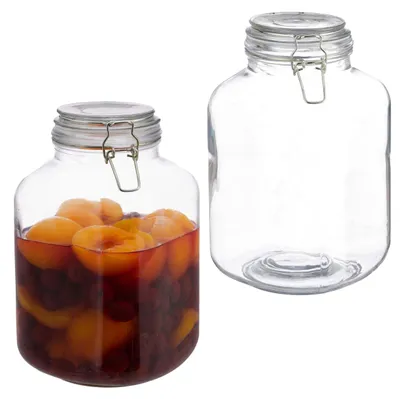 Image de Solidchoice - Ensemble de 2 bocaux de conservation de 3 litres avec couvercle hermétique