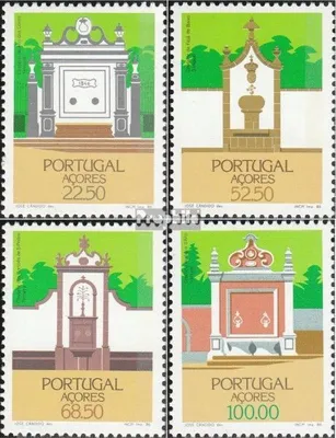 Produktbild von Briefmarken Portugal - Azoren 1986 Mi 377A-380A (kompl.Ausg.) postfrisch Brunnen
